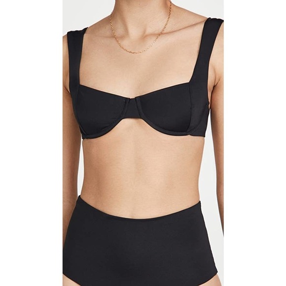 L*Space Tori Bikini Top in Black Size XL